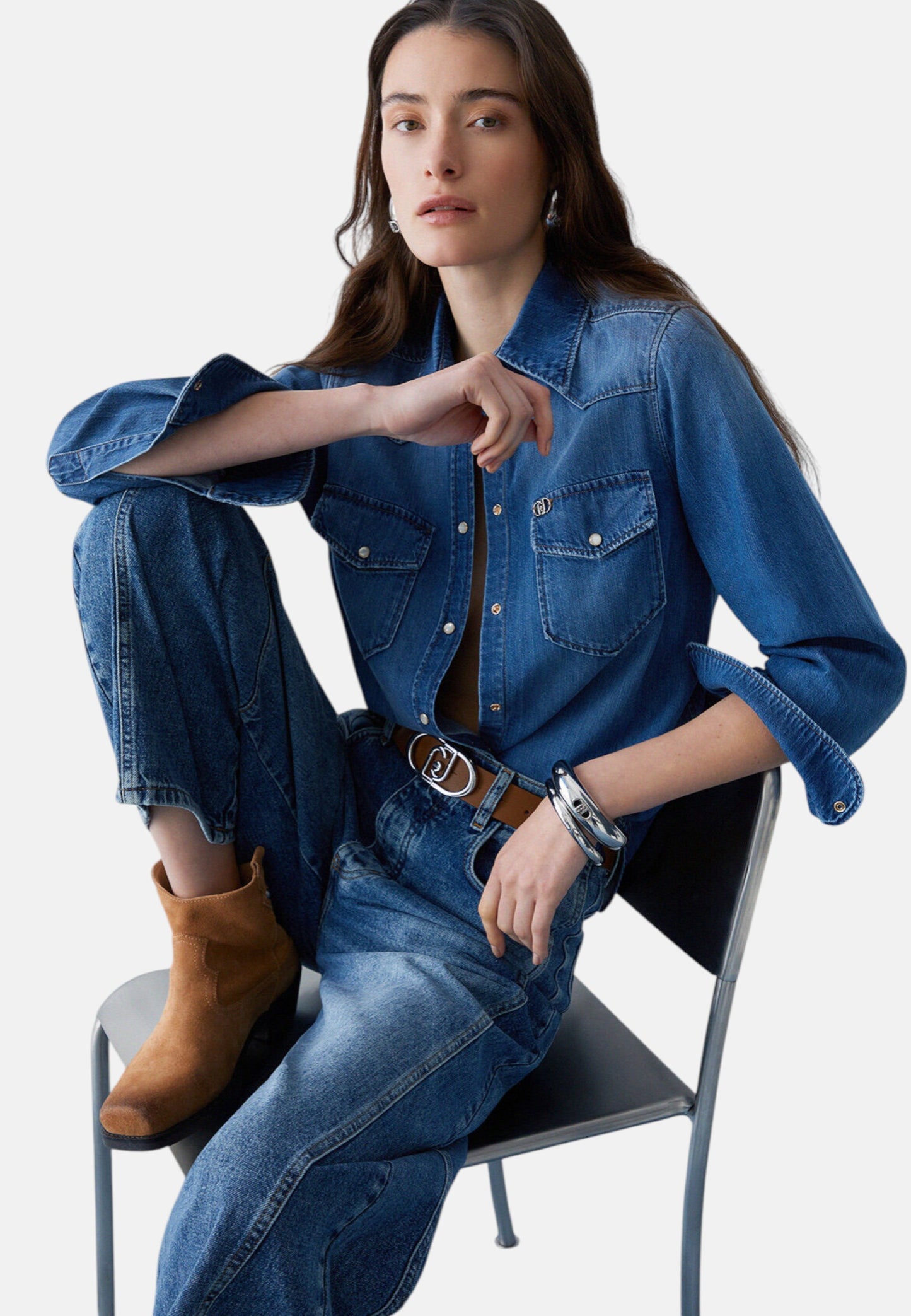 Camicia Manica lunga Donna Liu Jo In Denim  UA6339D4851