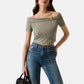 Top  Donna Guess Off Shoulder Brigitte W6GP12K2935