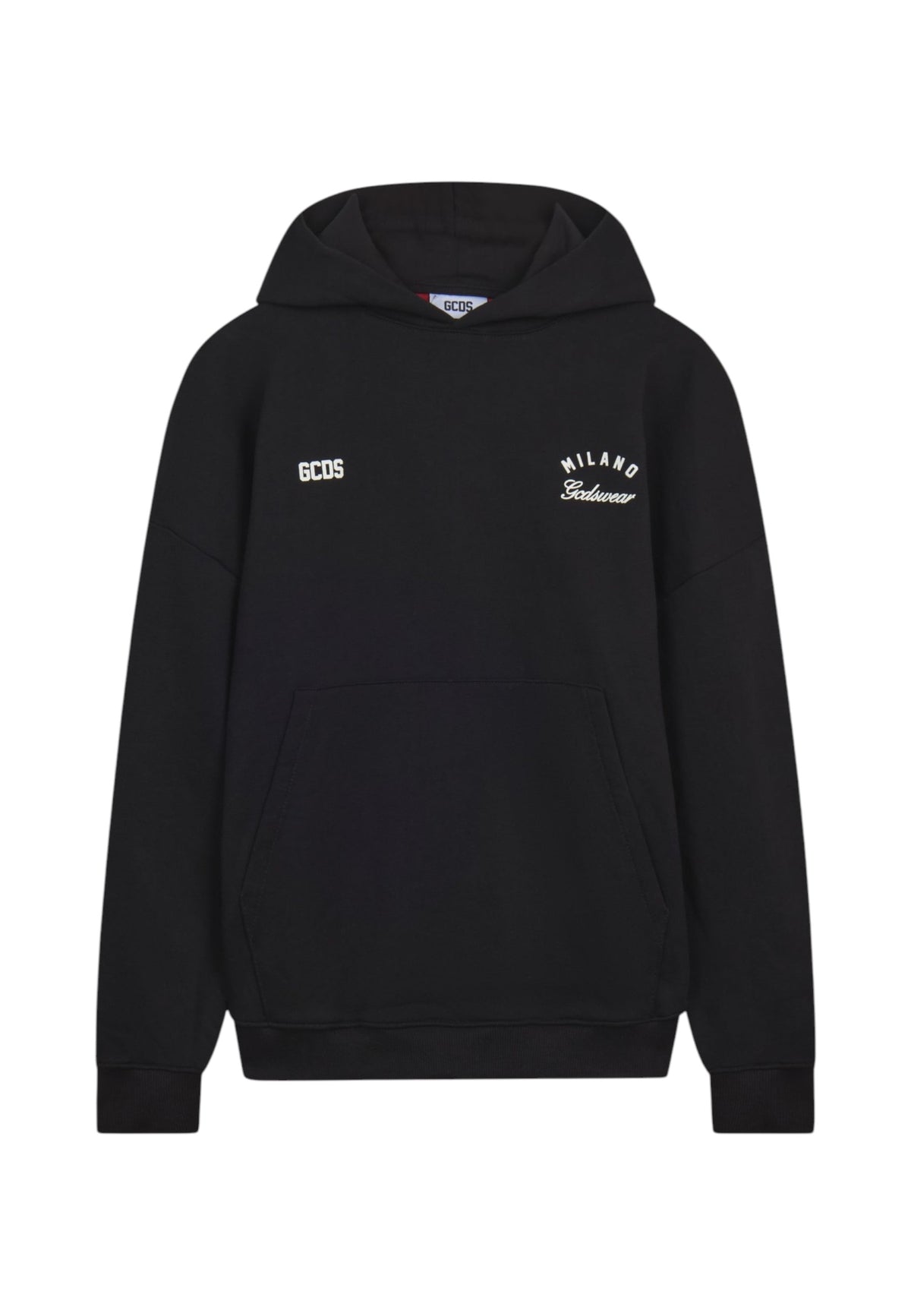 Felpa Con Cappuccio Uomo Gcds Puro cotone, logo sul davanti, fascia logo sul retro, tasca a marsupio, polsi e fondo a costine, vestibilit� regular Band Logo Back Hoodie Z0MLQE213F245