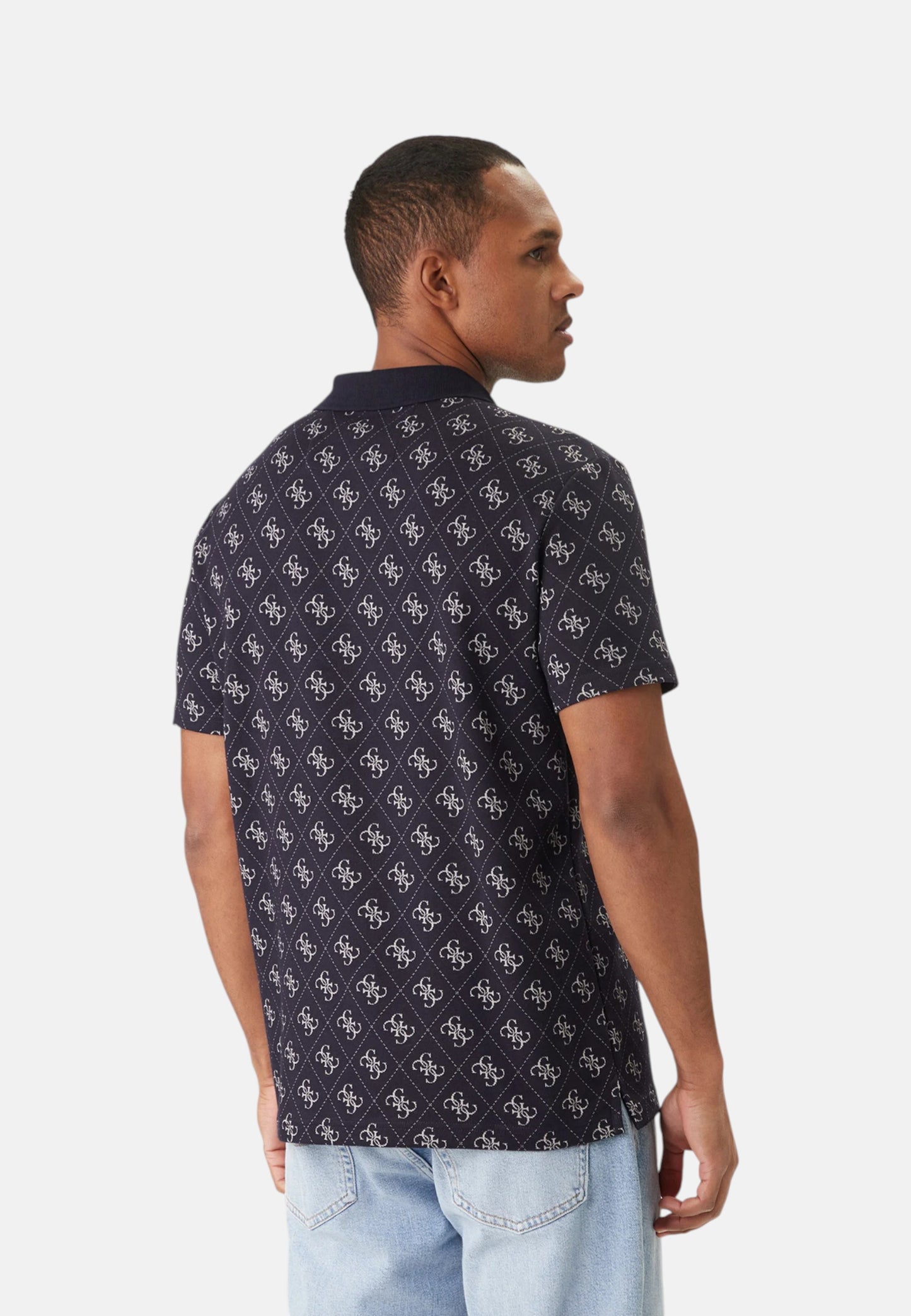 Polo Manica Corta Uomo Guess  All Over 4G Jacqaurd M6GP04K3073