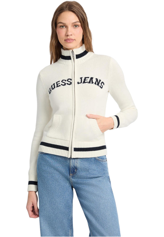 Maglione Collo Alto Donna Guess Con Zip Gj Zipped Intarsia W5YR31Z3HM1