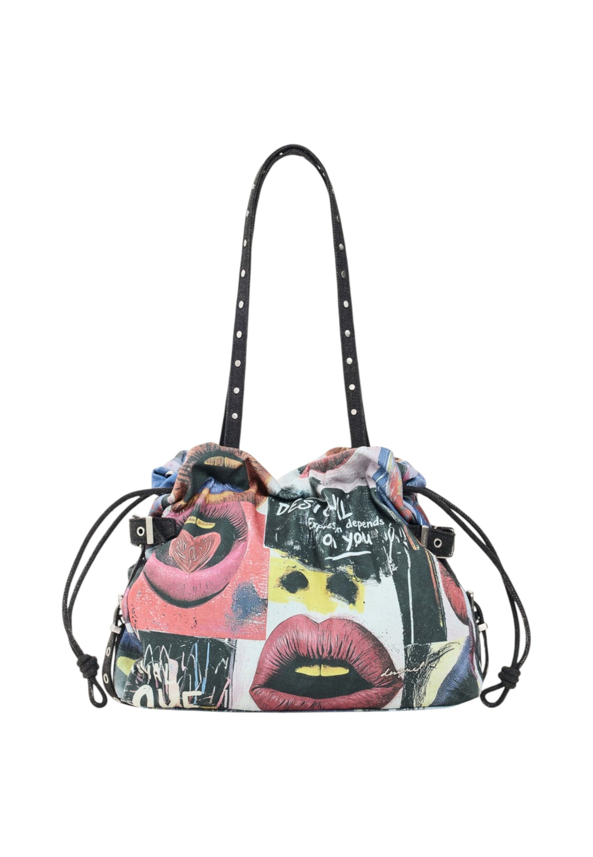 Borsa A Spalla Donna Desigual  Bag Graffiato Blue Lifta 2.0 26WAXA36