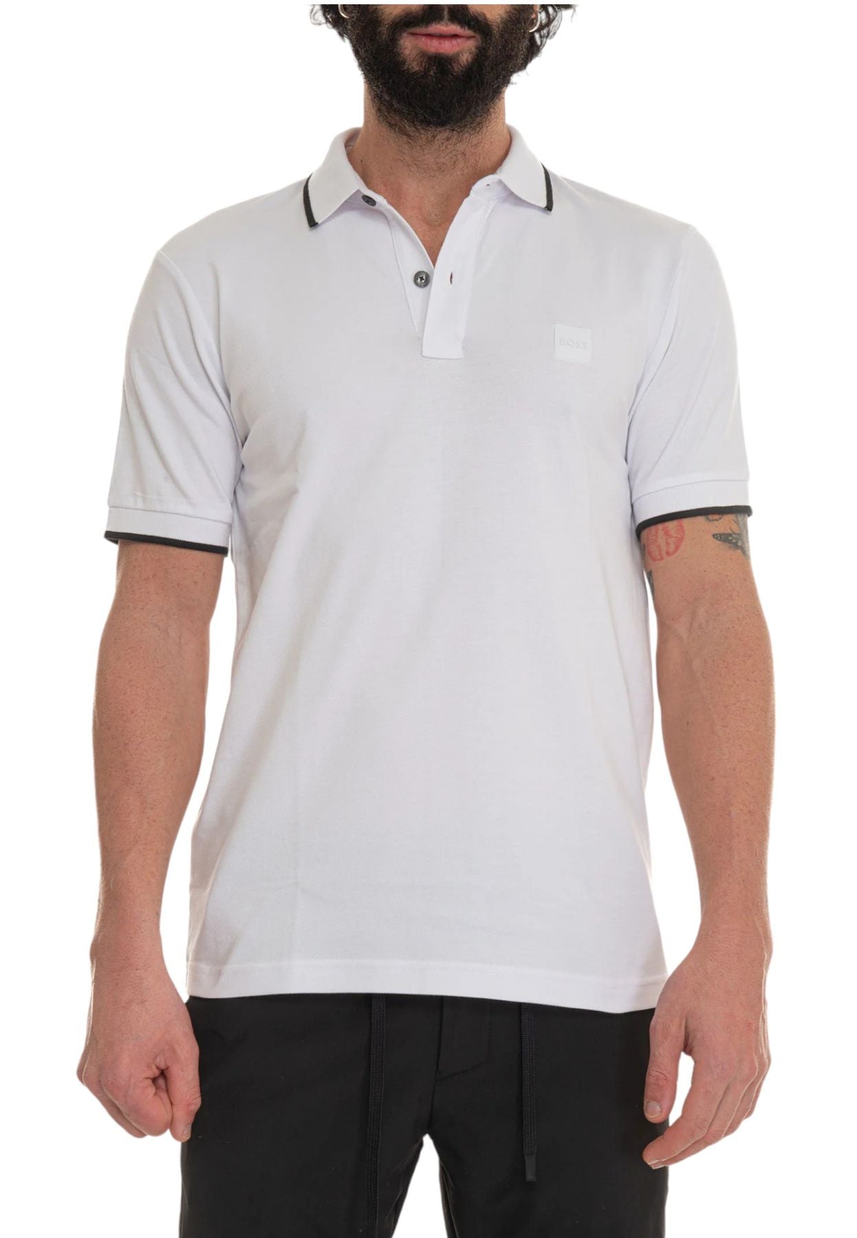 Polo Manica Corta Uomo Boss Con Toppa Con Logo Passertip 50507699