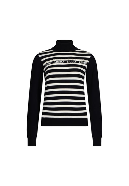 Maglia Collo Alto Donna Liu Jo A Righe  TF5219MS63L
