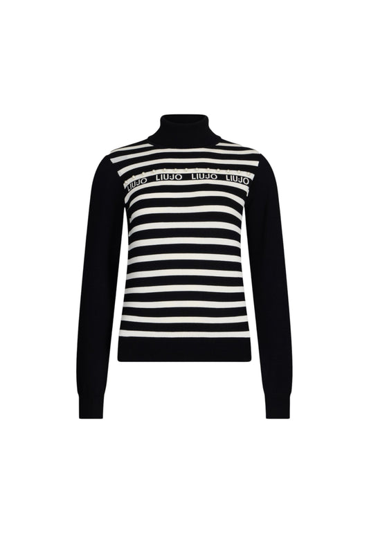 Maglia Collo Alto Donna Liu Jo A Righe  TF5219MS63L