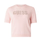 Maglia A Girocollo Donna Guess Manica Corta Norah Logo W6RR47Z2NQ2