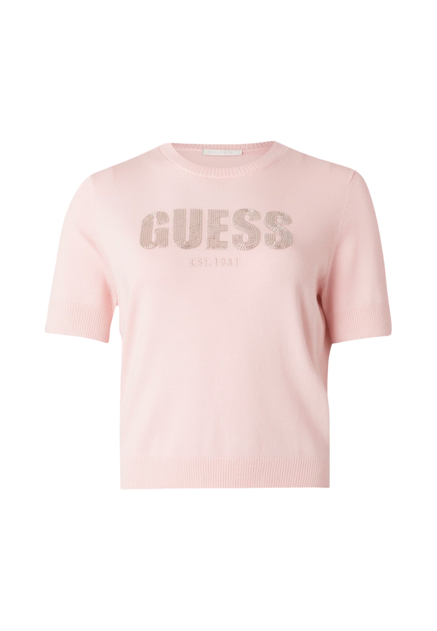 Maglia A Girocollo Donna Guess Manica Corta Norah Logo W6RR47Z2NQ2