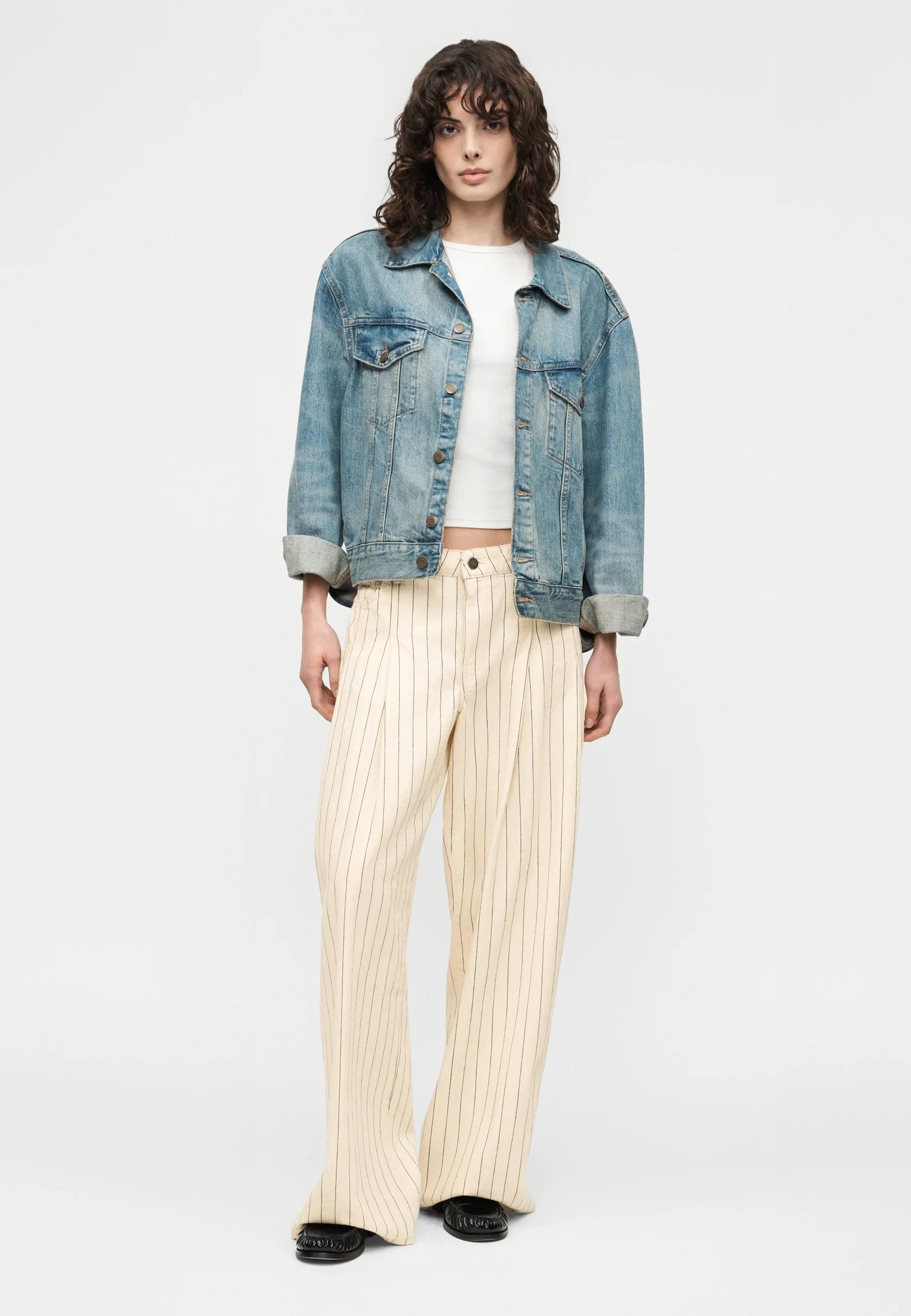 Pantaloni Wide Leg Donna Guess Extra Gj G12 Pleated W6GA2UD7961