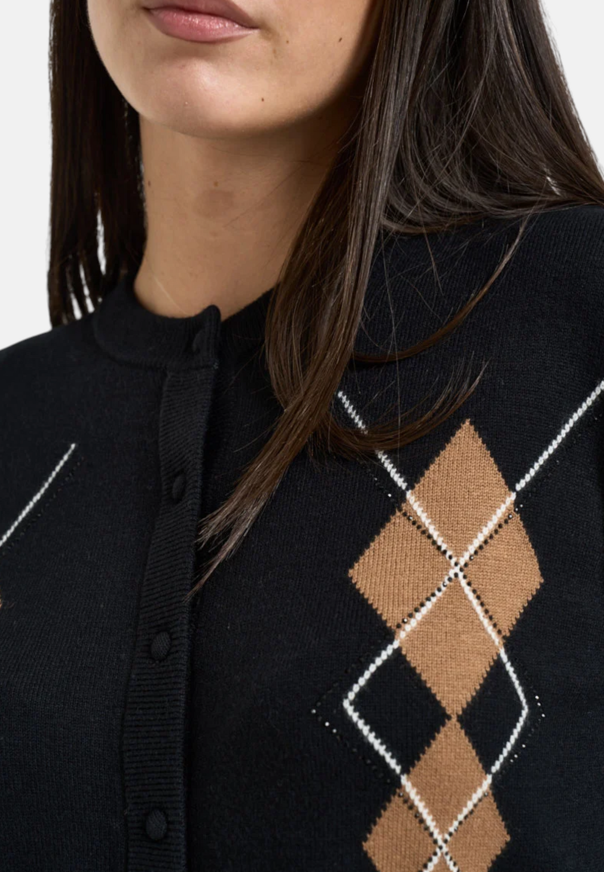 Cardigan  Donna Liu Jo Disegno Argyle  WF6288MA16R