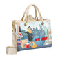 Borsa A Mano Donna Braccialini Stampa Duffy Duck New York Cartoline Lt LT251YY