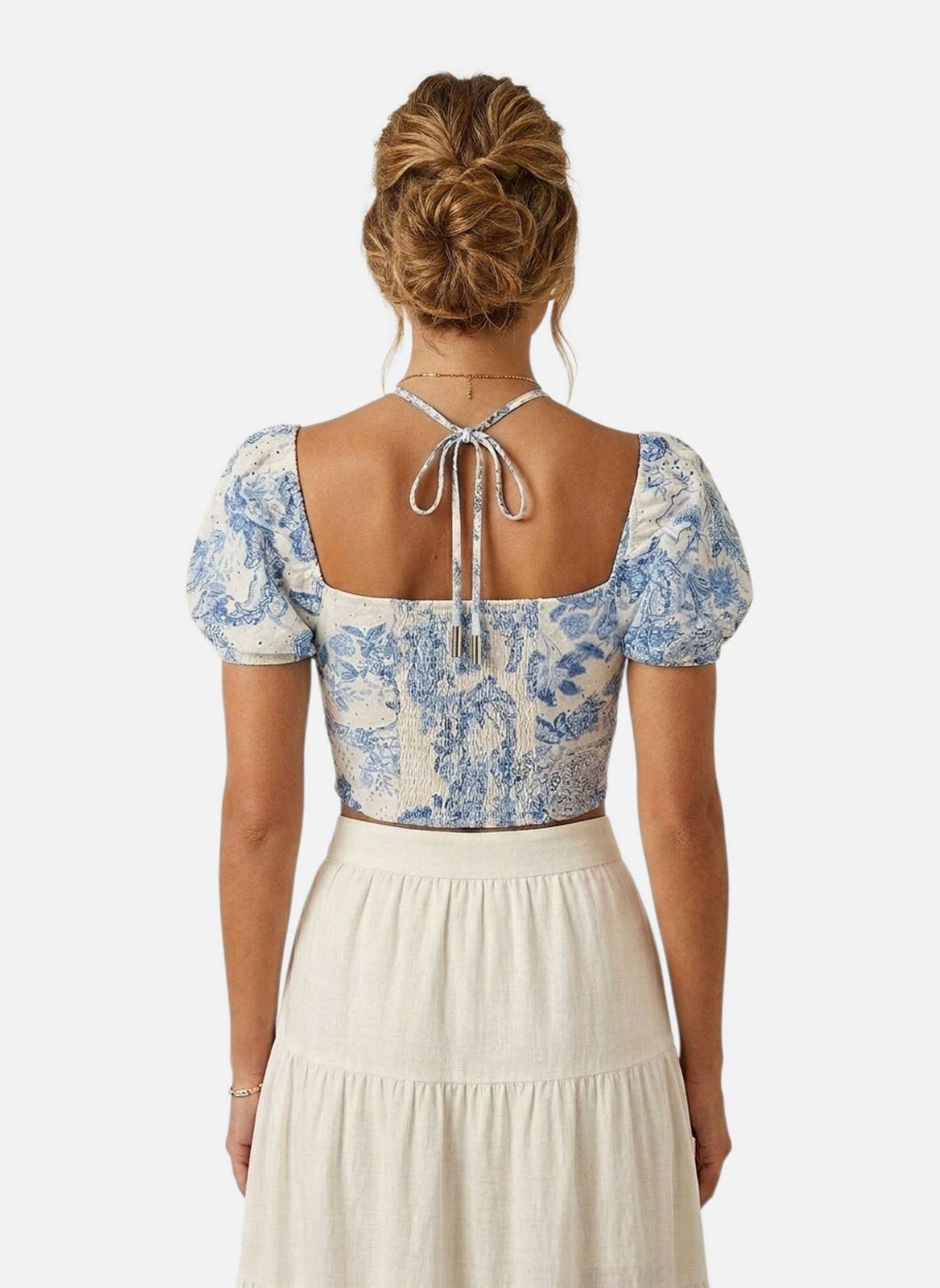 Top Manica Corta Donna Guess  Aini Cropped W3GP16KALQ0