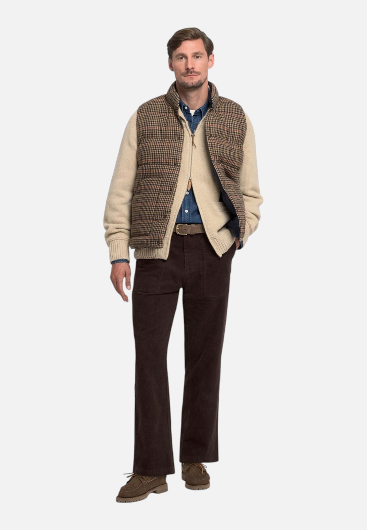Gilet  Uomo Sebago  Webb Wool Pied De Poule 751276W