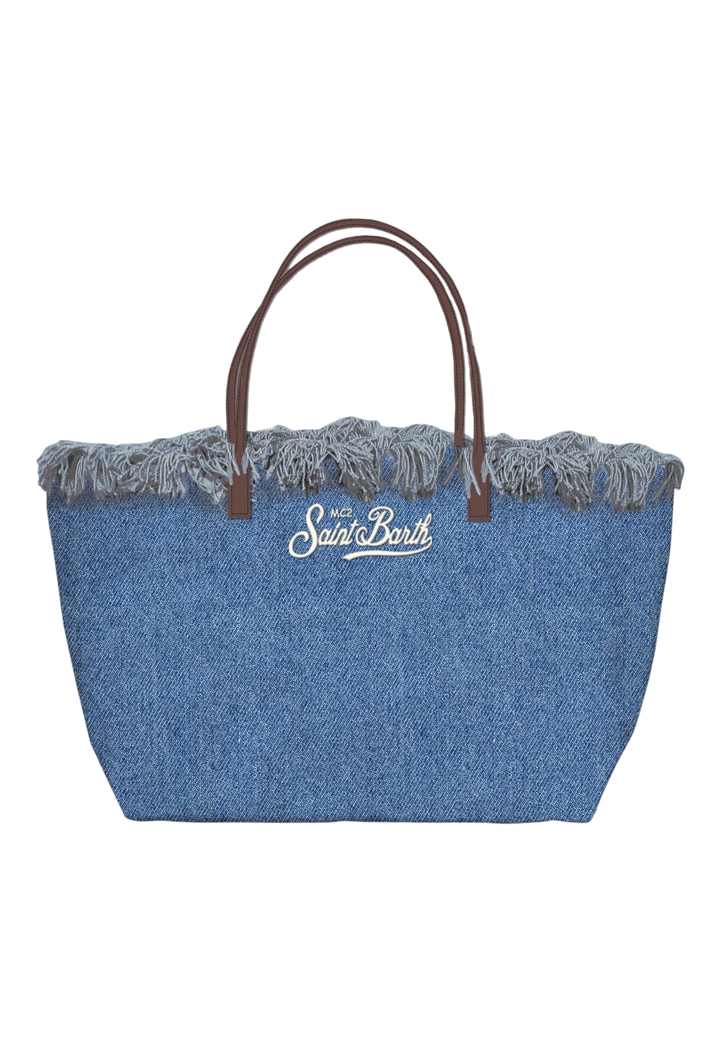 Borsa A Spalla Donna Mc2 Saint Barth Denim City Bag Fringe CBF0001