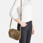 Borsa A Tracolla Donna Braccialini In Pelle Stampa Leopard Con Anello Decorativo Intrecciato Dolly B19097PP