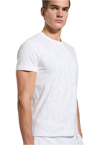 T-Shirt Manica Corta Uomo Bikkembergs Stampa Optical