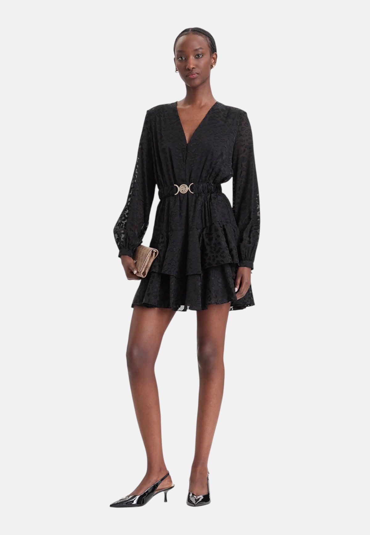 Vestito Corto Donna Guess Flare Con cintura Clarisse W6BK42W4225