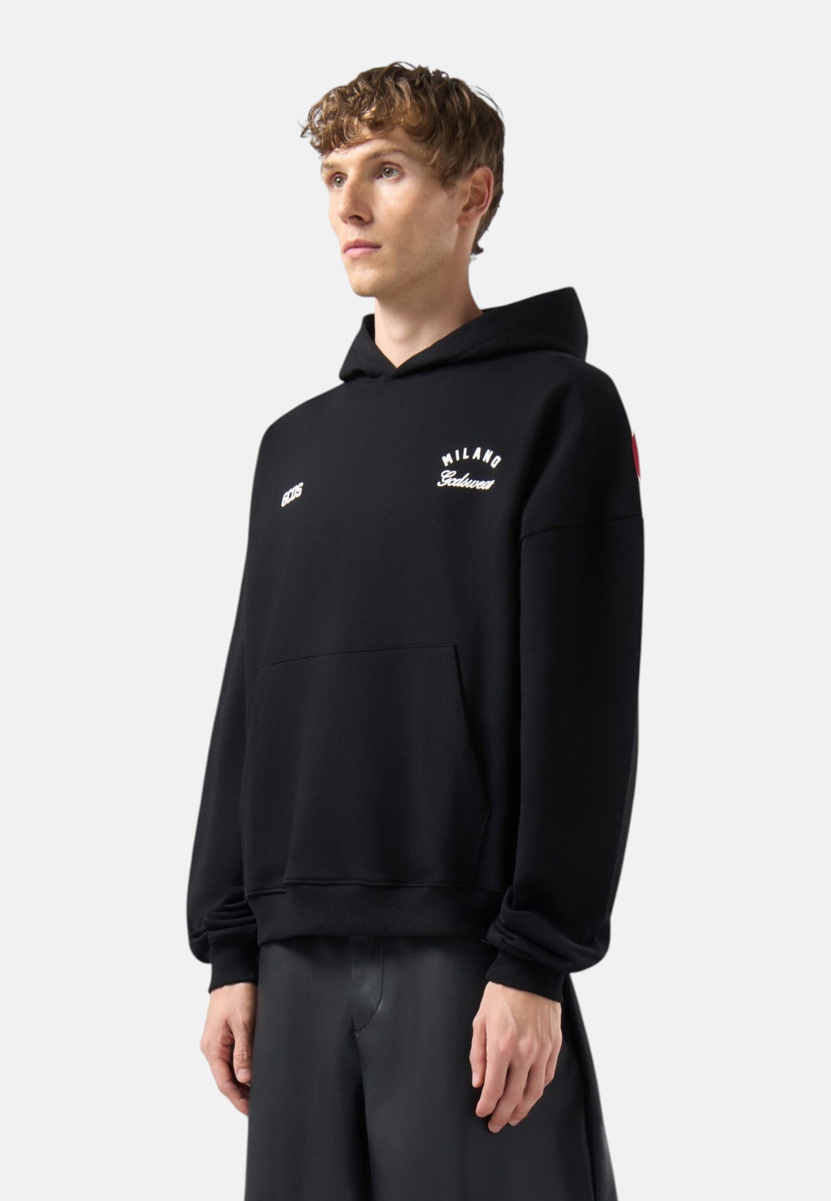 Felpa Con Cappuccio Uomo Gcds Puro cotone, logo sul davanti, fascia logo sul retro, tasca a marsupio, polsi e fondo a costine, vestibilit� regular Band Logo Back Hoodie Z0MLQE213F245