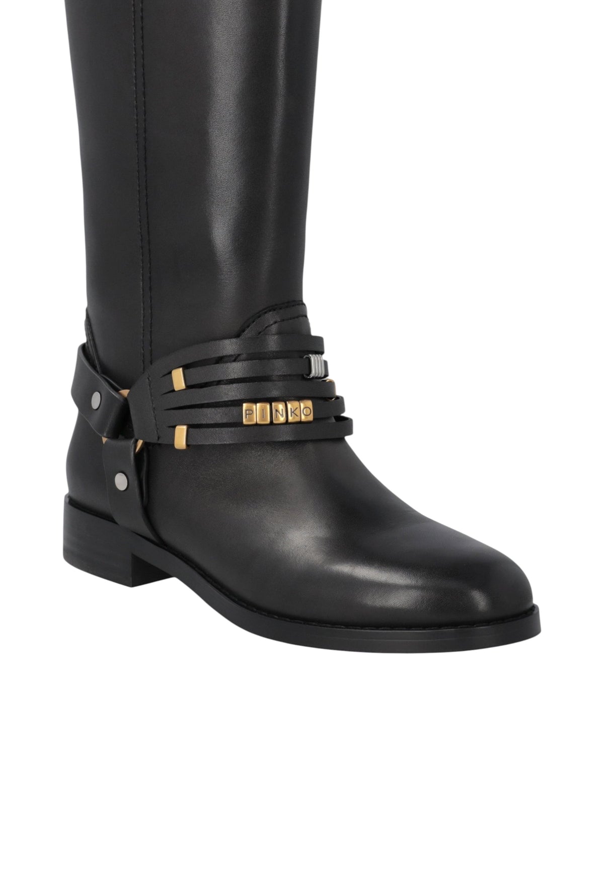 Stivali  Donna Pinko Con Cinturino E Fibbia, Fondo Carrarmato Cheval 01 SD0583P001