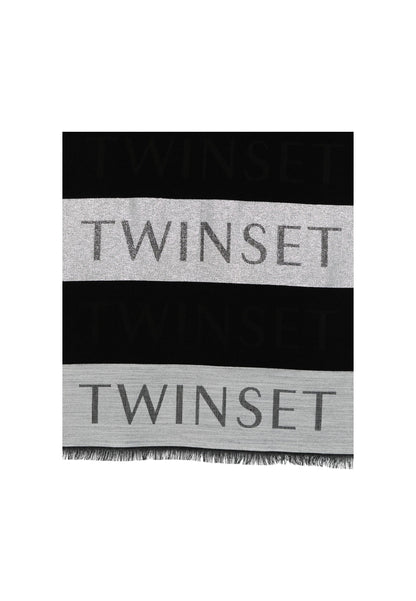 Sciarpa  Donna Twinset Tessuto Lurex Con Logo E Bande  242TO503A