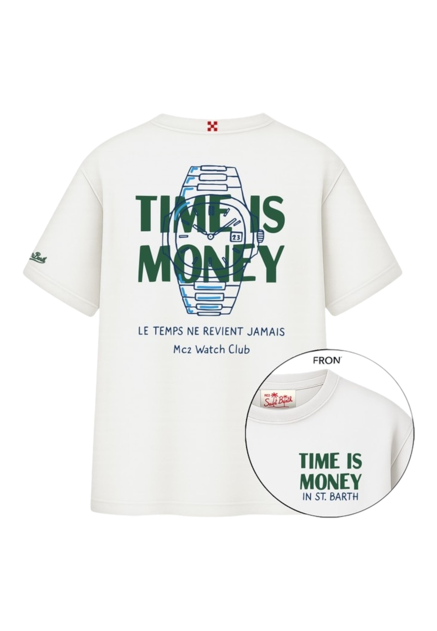 T-Shirt Manica Corta Uomo Mc2 Saint Barth Oversize Rich Time Delmar DLR0001