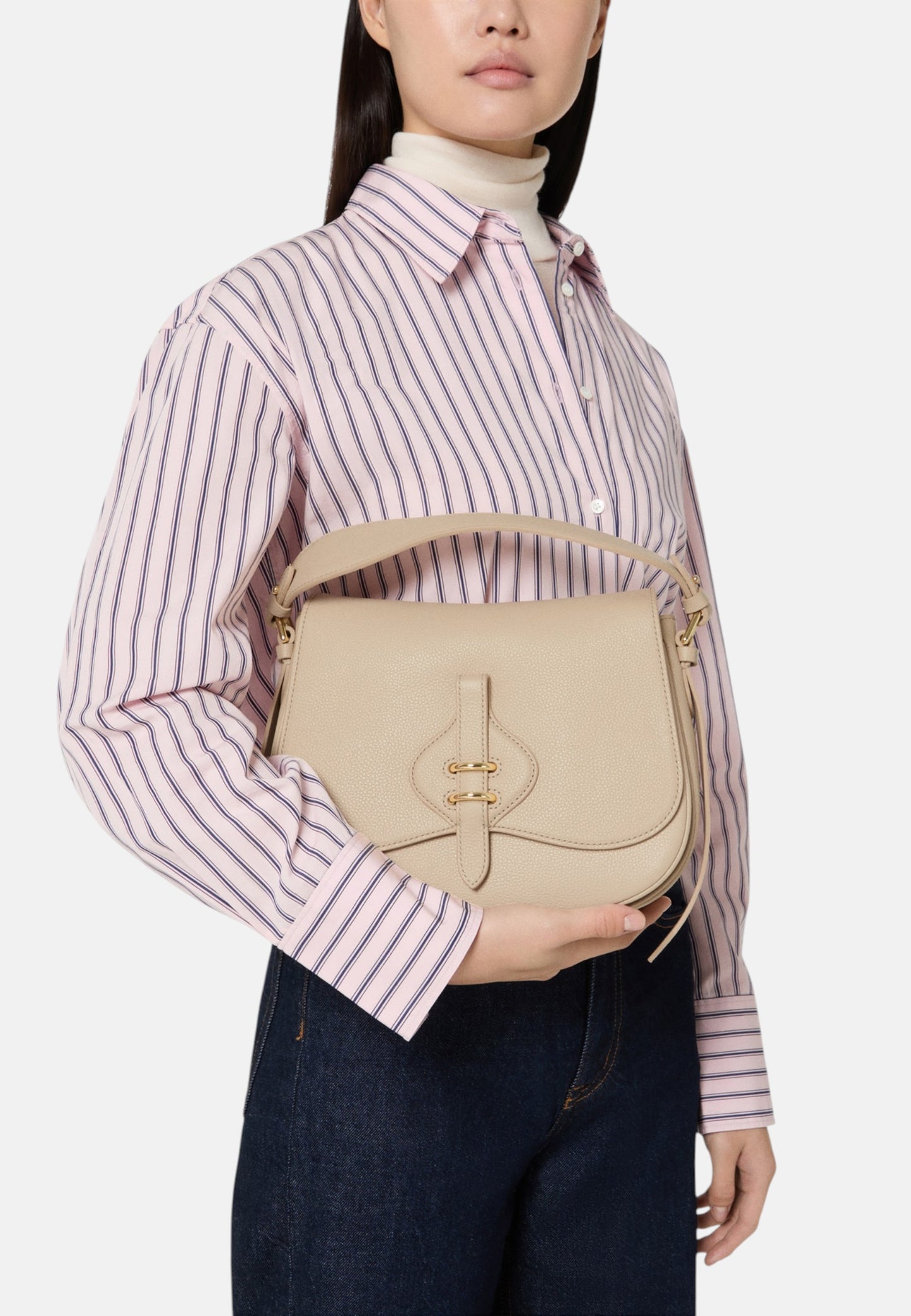 Borsa A Tracolla Donna Coccinelle In Pelle Martellata Fine Coccinelle Mavery Medium E1U7F180101