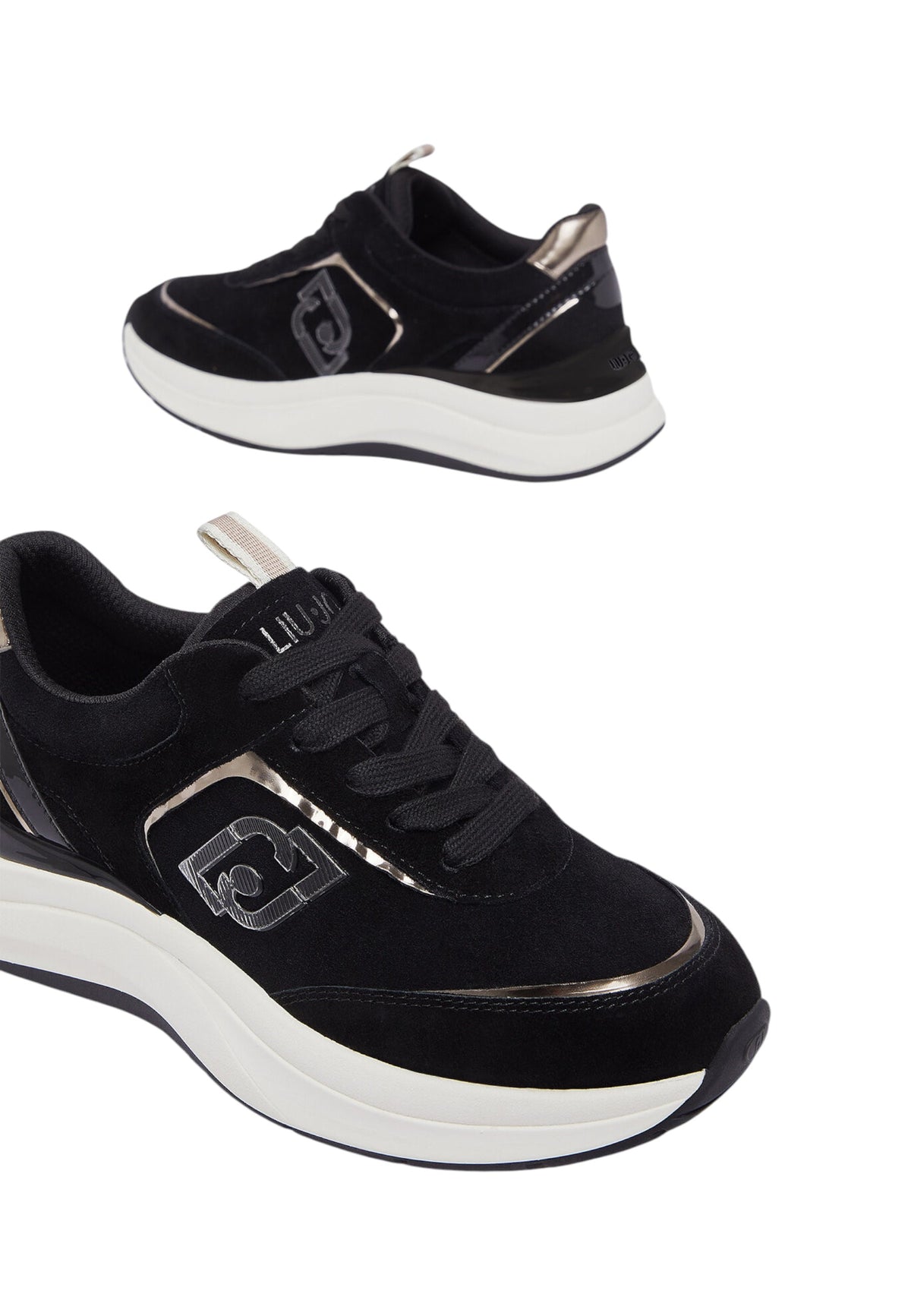 Sneakers Basse Donna Liu Jo In Pelle Scamosciata Con Platform E Logo Laterale Stardust 01 BF6029PX911