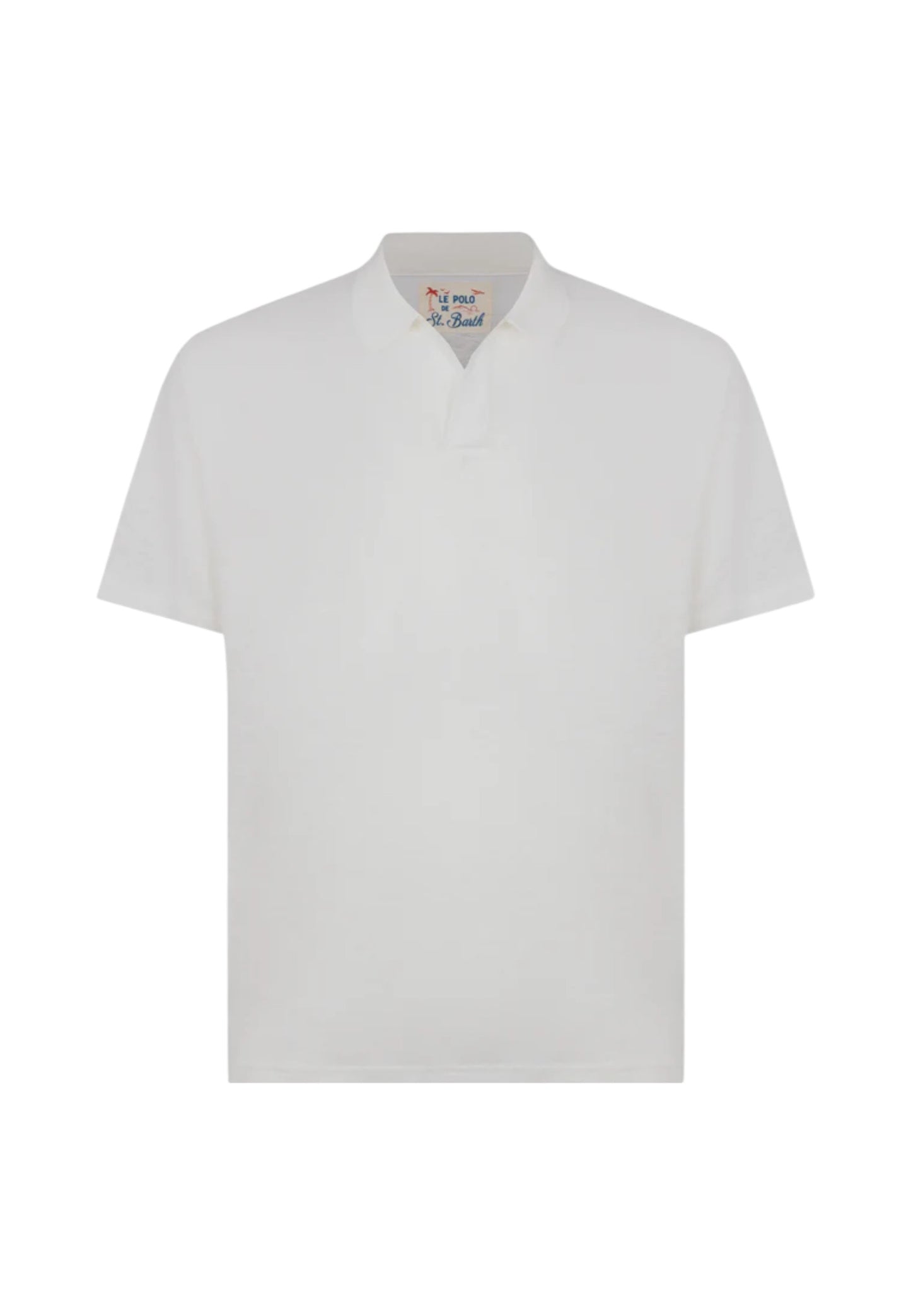 Polo Manica Corta Uomo Mc2 Saint Barth Jersey Linen Fraser