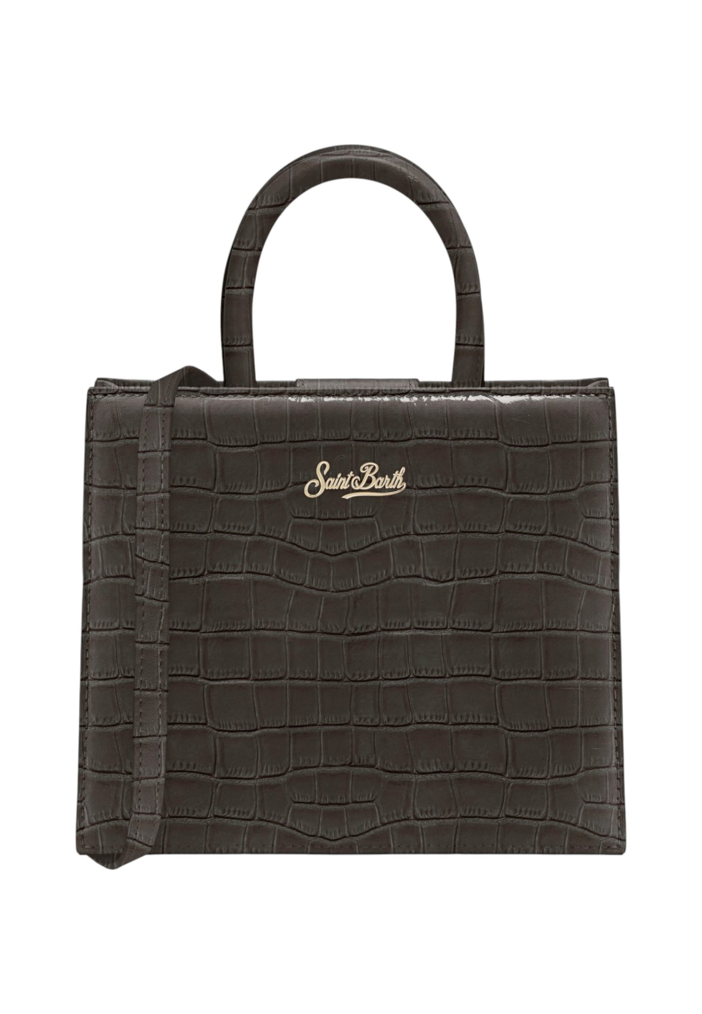 Borsa A Mano Donna Mc2 Saint Barth Printed Croco Leather Shop Bag Midi SHBM0001