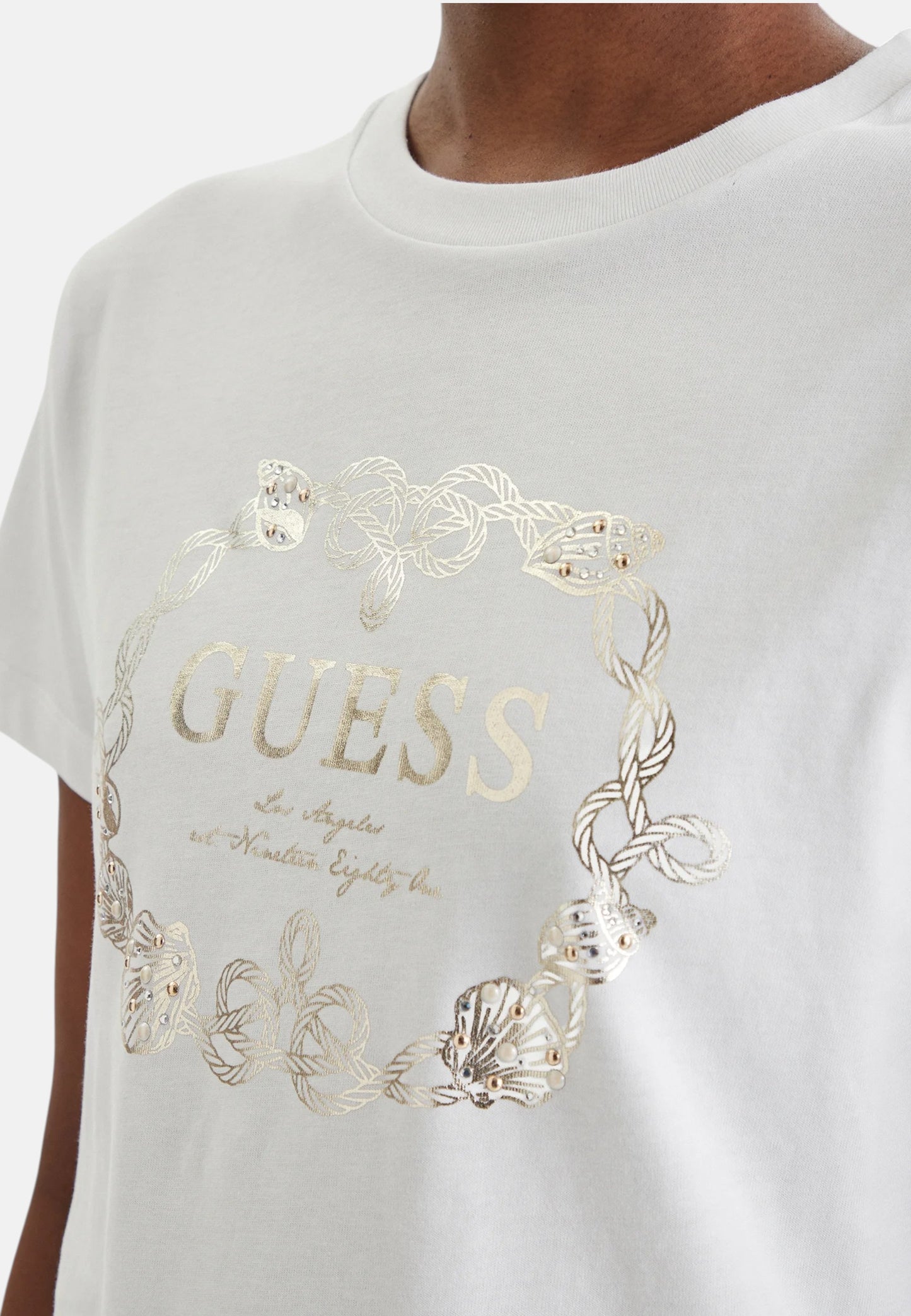 T-Shirt Manica Corta Donna Guess  Eva E6GI00I3Z14