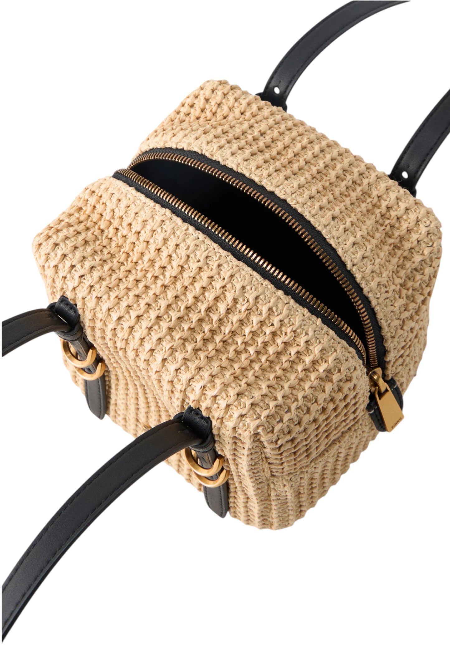 Borsa A Tracolla Donna Pinko In Rafia Cubic Bag 106465A391