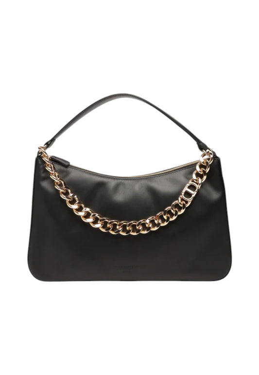 Borsa A Spalla Donna Twinset Liliane Grande In Pelle Con Catena  999TB7010