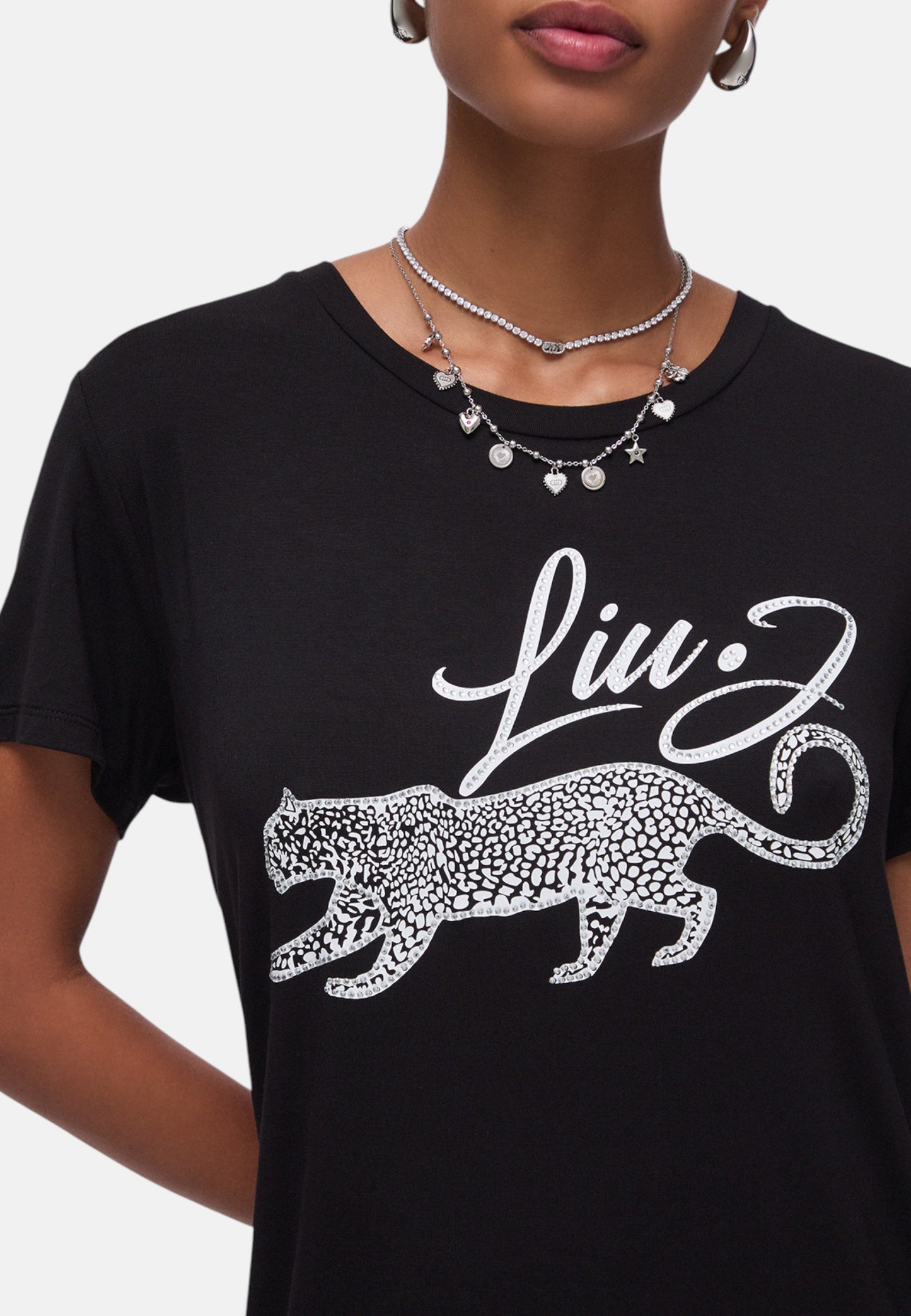T-Shirt Manica Corta Donna Liu Jo Leopardo Eco Line VA6168JS360