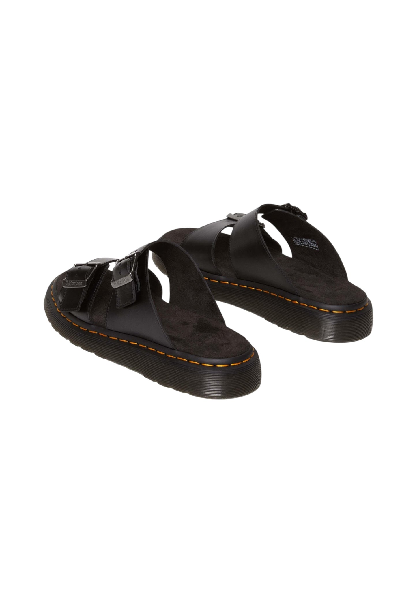 Ciabatte  Uomo Dr. Martens A Doppia Fascia Josef Black Analine 31570