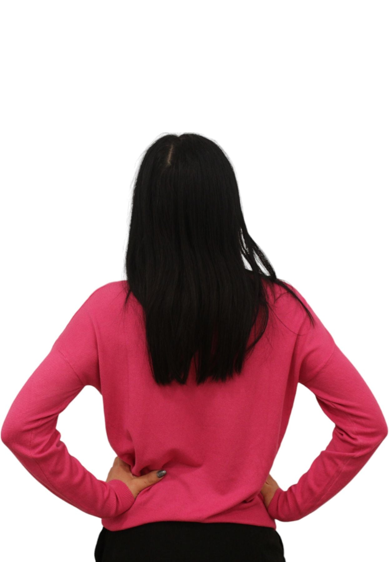 Maglione A Girocollo Donna White Wise Con Spalla Scesa  WW18000