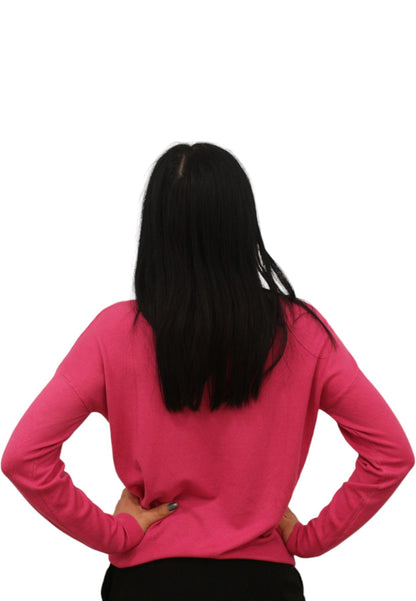 Maglione A Girocollo Donna White Wise Con Spalla Scesa  WW18000