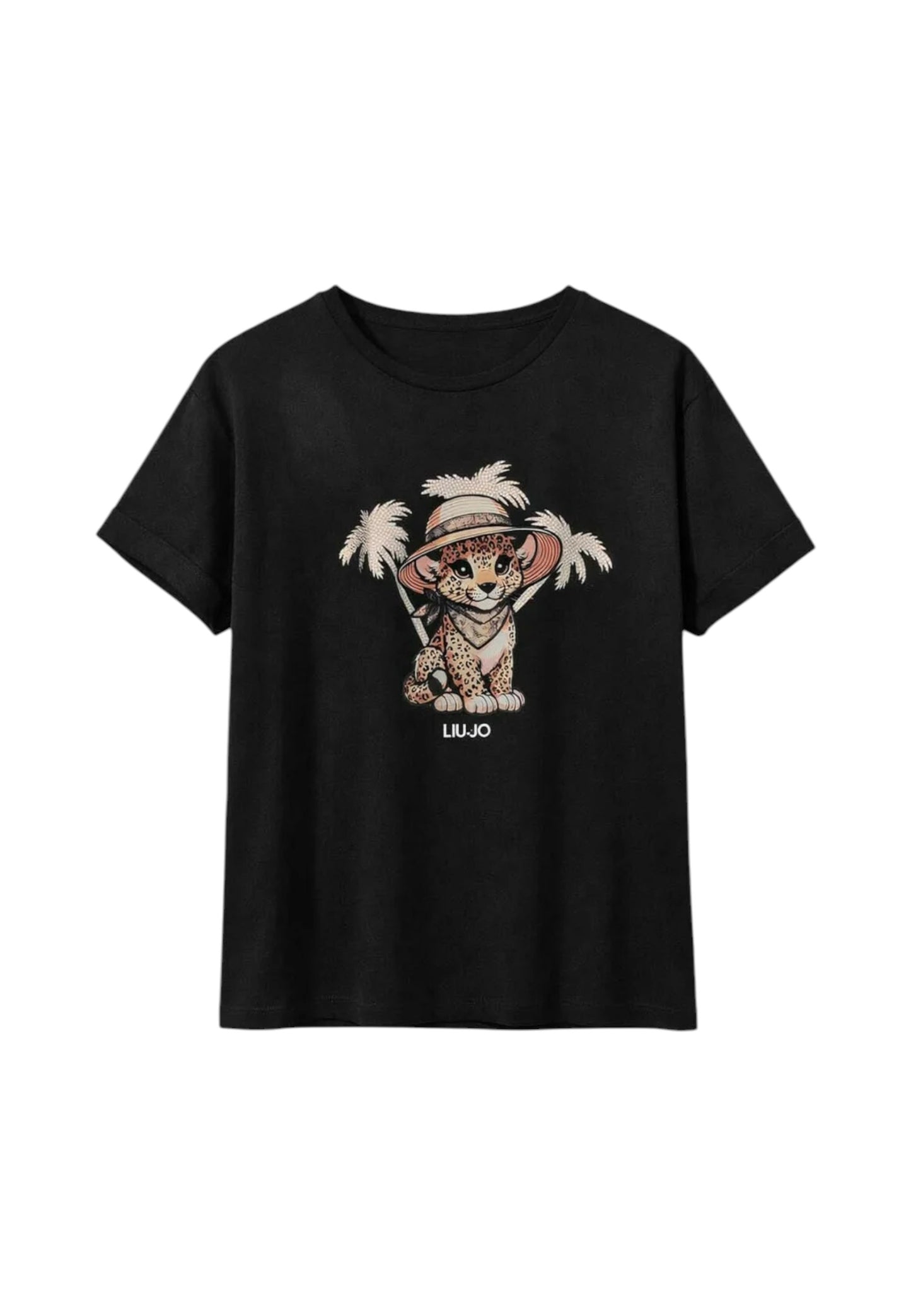 T-Shirt Manica Corta Donna Liu Jo Small Leopard Eco Line VA6170JS003