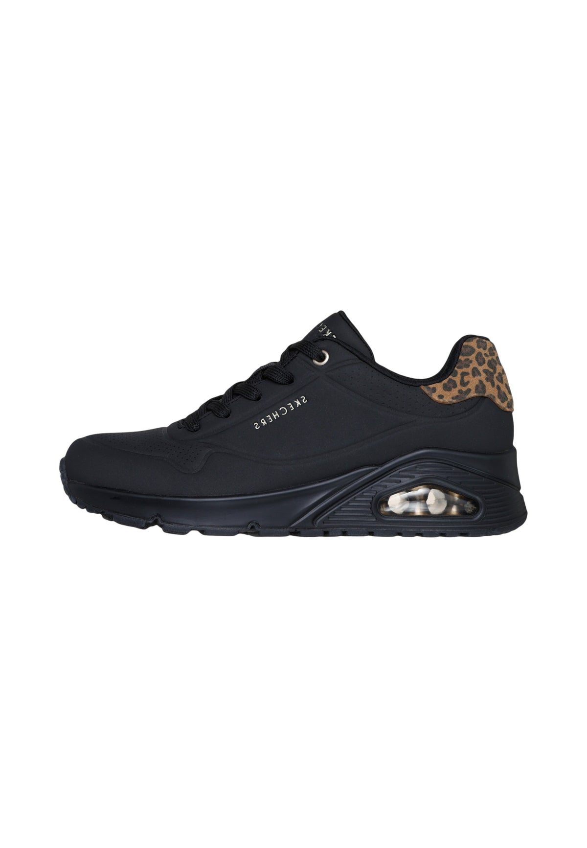Sneakers Basse Donna Skechers Air-Cooled Memory Foam, Skech-Air, Dettaglio leopardato Uno-Jungle Nite 177093