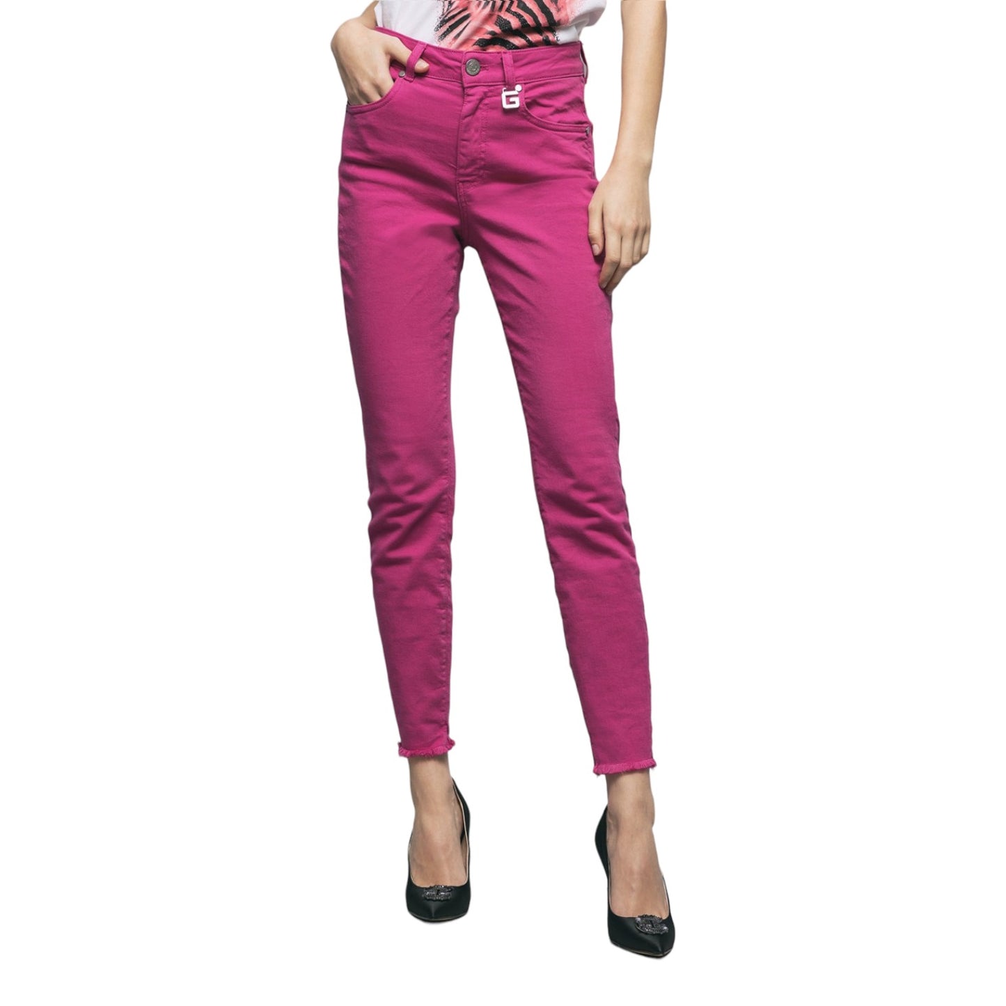 Jeans  Donna Gaelle  Mandy Skinny Carry Over Con Passante Logo GBDP17104