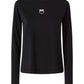 T-Shirt Manica lunga Donna Pinko Girocollo, maniche lunghe, vestibilit� regular, jersey di puro cotone, logo Love Birds floccato dall�effetto vellutato sul petto Toblino 107292A3HP