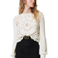 Maglione A Girocollo Donna Twinset In Maglia E Telaio Crochet  242TP3471