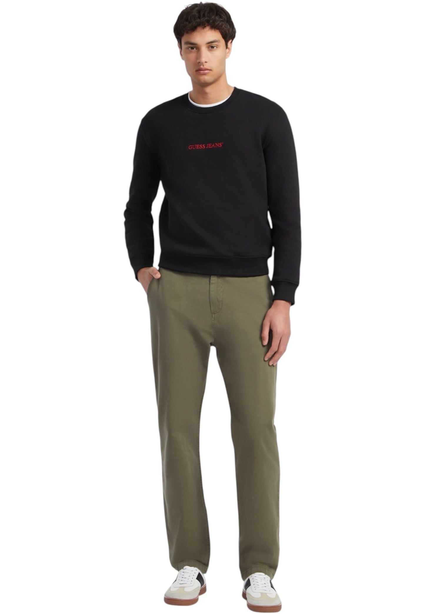 Felpa A Girocollo Uomo Guess  Gj Slim Logo Emb M4YQ19K9V31