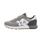 Sneakers Basse Uomo Sun68 Stile Running, Nylon E Suede, Maxi Logo Ricamato, Dettagli A Contrasto Jaki 2.0 Solid Z46121