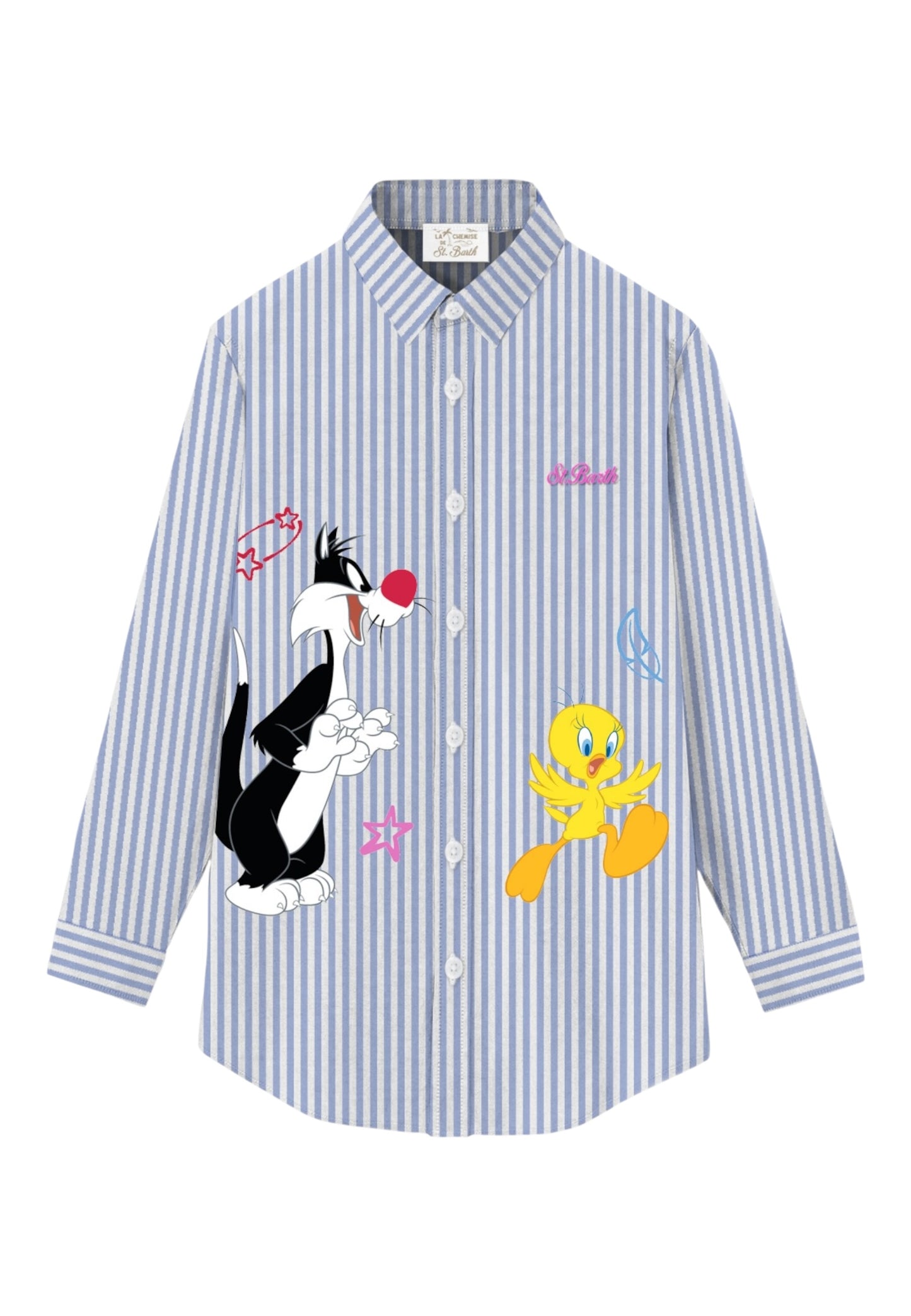 Camicia Manica lunga Donna Mc2 Saint Barth Stripes V Silvester Titty Brigitte Embry BRIG005