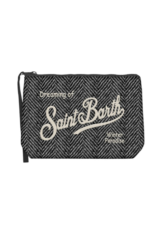 Pochette  Unisex Mc2 Saint Barth Herringbone Embroidery Aline Wool ALI0022