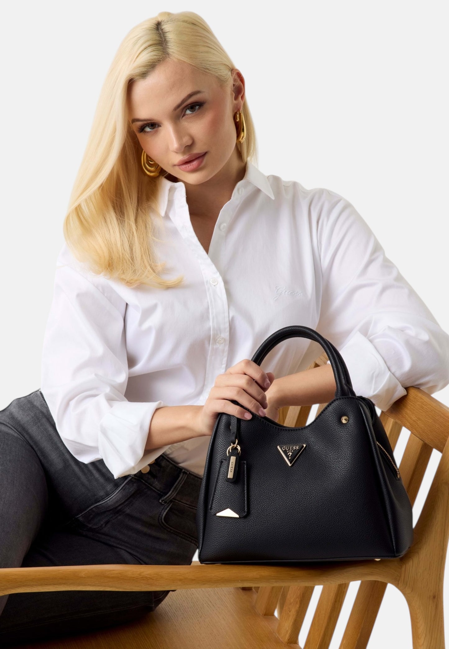 Borsa A Mano Donna Guess Small Girlfriend Carryall Meridian Ii HWBG6974050
