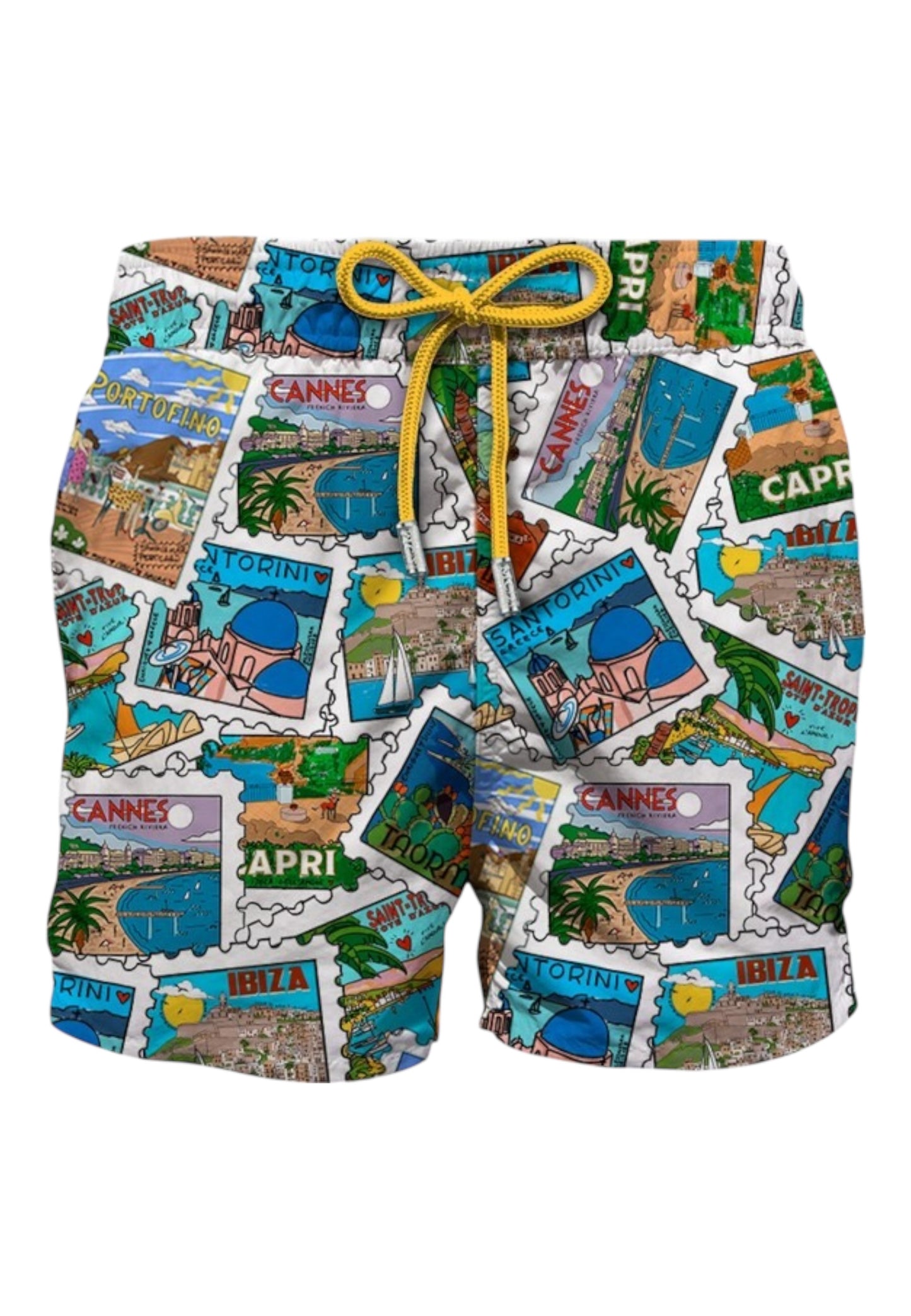 Costume da bagno Short Uomo Mc2 Saint Barth Postcard Mix Gustavia GUS0001
