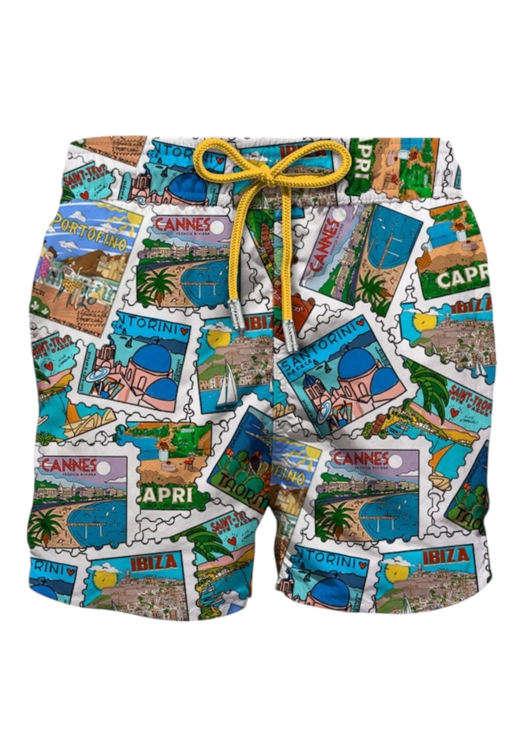 Costume da bagno Short Uomo Mc2 Saint Barth Postcard Mix Gustavia GUS0001