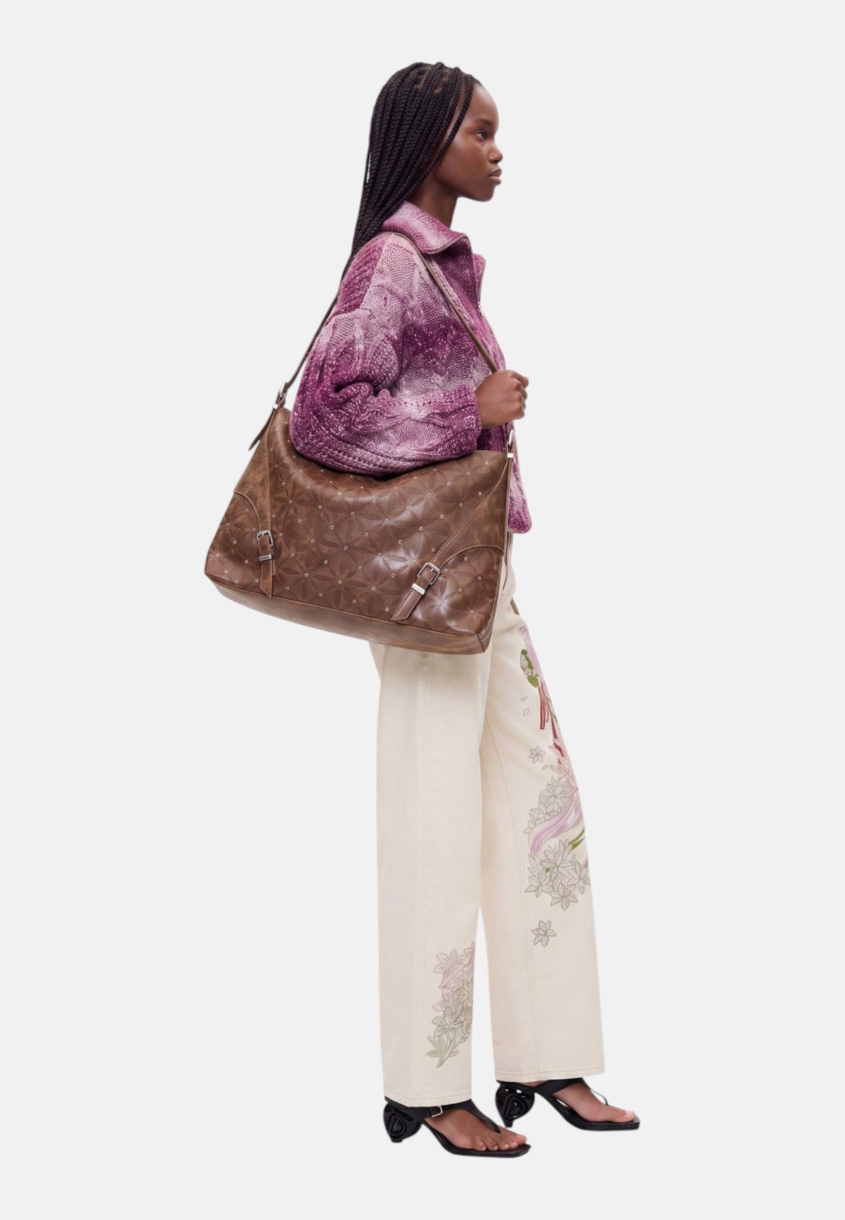 Borsa A Spalla Donna Desigual Grande, Effetto pelle Coriolis Leiria Camel 26WAXPAD