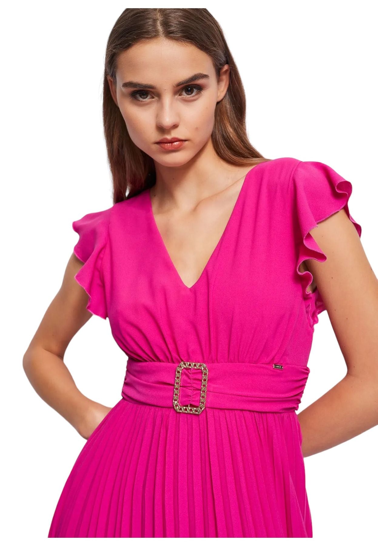 Vestito Lungo Donna Gaudi Elegante Plissettato 311FD15019