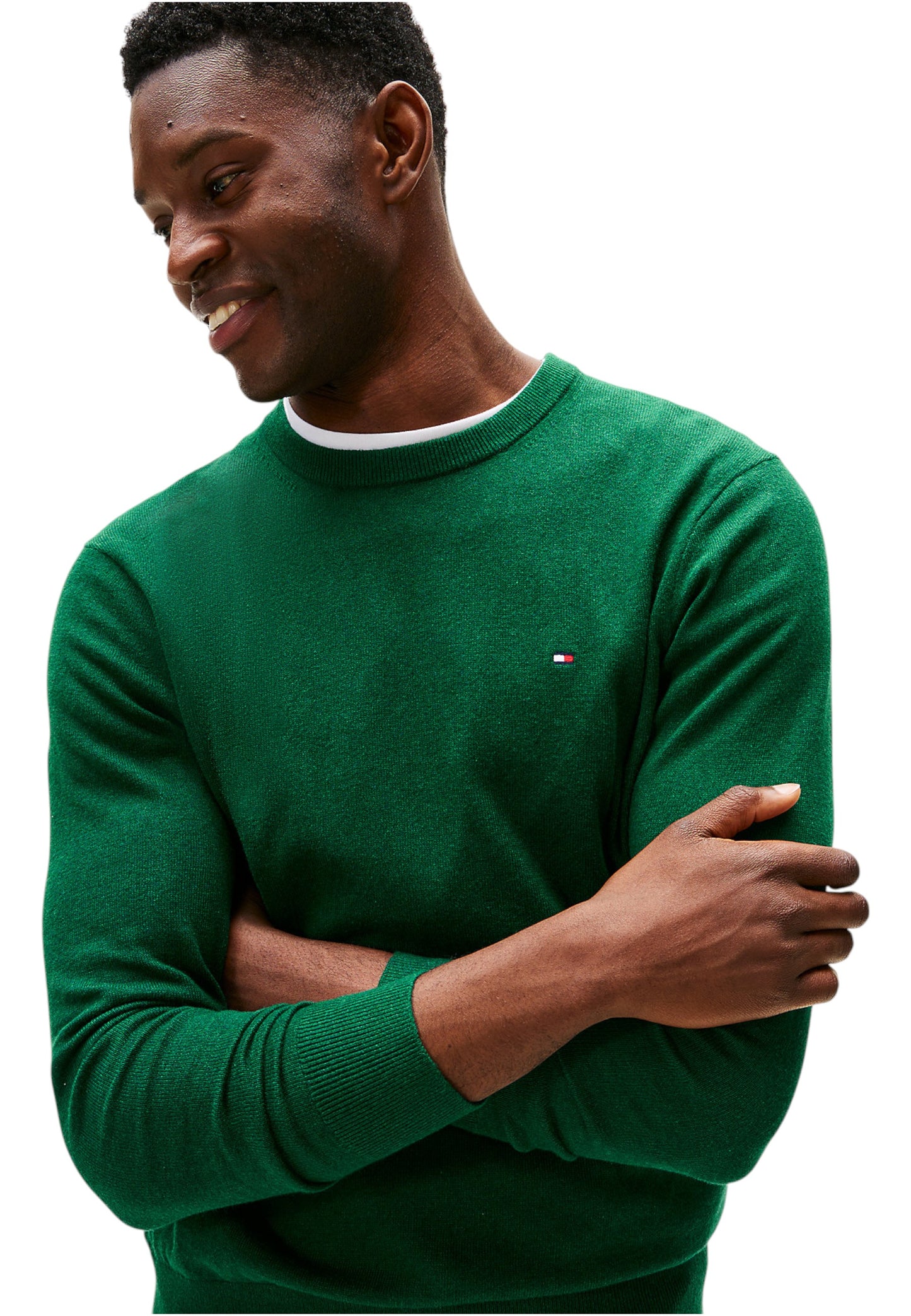 Maglione A Girocollo Uomo Tommy Hilfiger Organic Cotton Cashmere Pima MW0MW28046